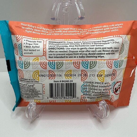 Paw Patrol Sky Pacifier With Cover Pink ‎ Fisher-Price Tooth and Gum Wipe Bundle - Picture 5 of 7